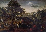 Lucas van Valckenborch Landscape with Village Festival oil painting artist